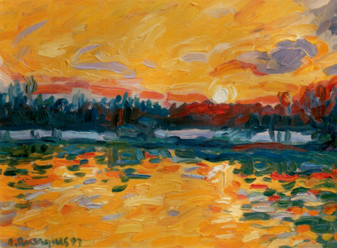 Tramonto sul Po